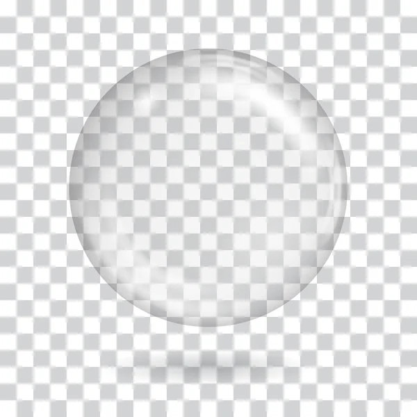 Transparent soap bubble. Glass ball vector illustration. — Stock Vector