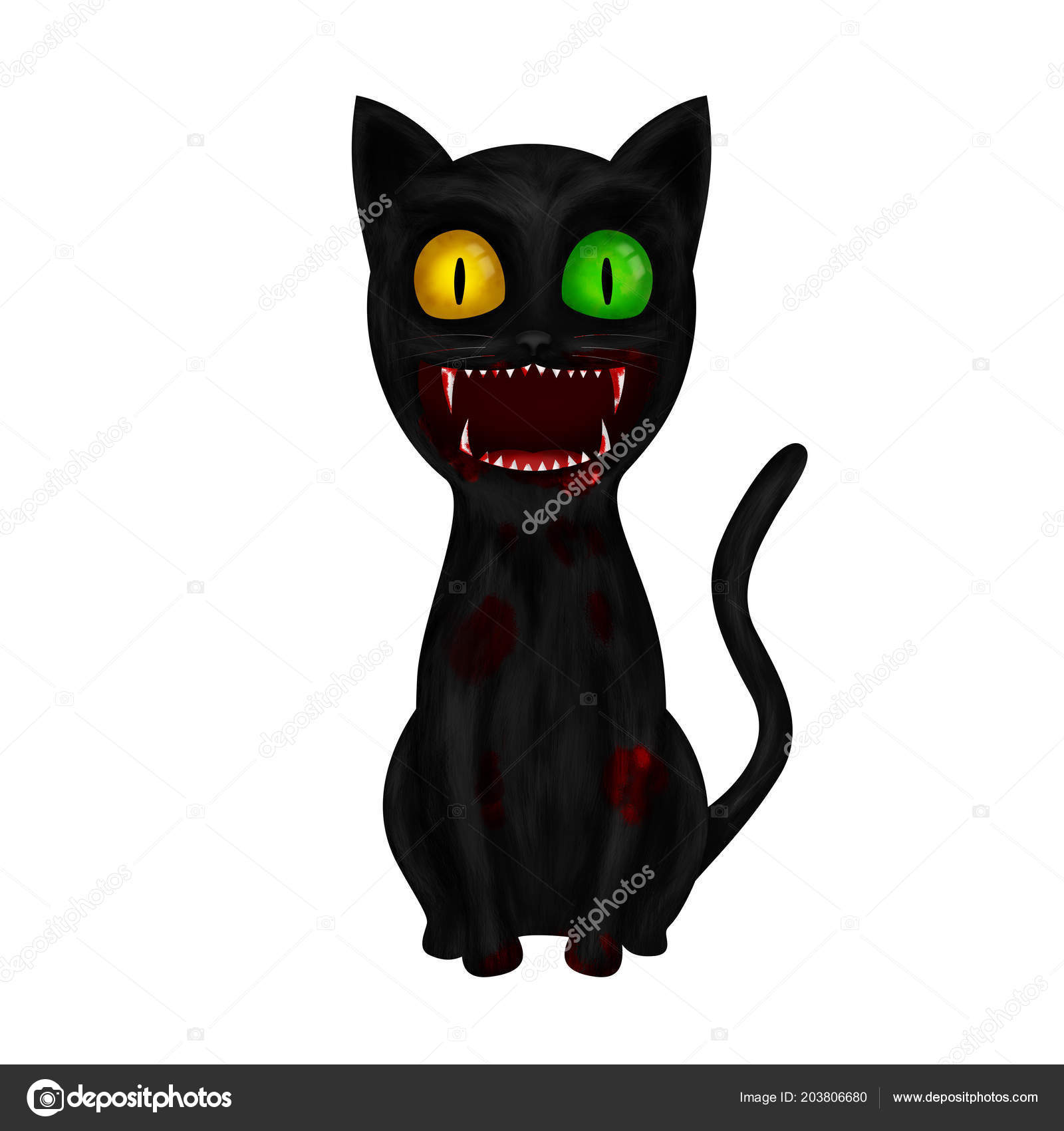 Black cat, cartoon, cat, cute, halloween, horror icon - Download on