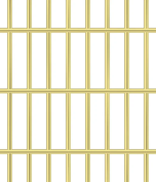 얇은 황금 감옥 바 패턴입니다. 감옥 셀 원활한 벡터. — 스톡 벡터