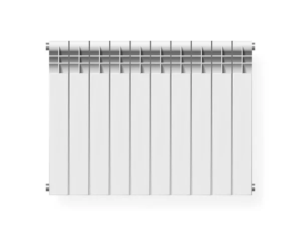 Realistic white modern heating radiator. Isolated vector illustration. — Stock Vector