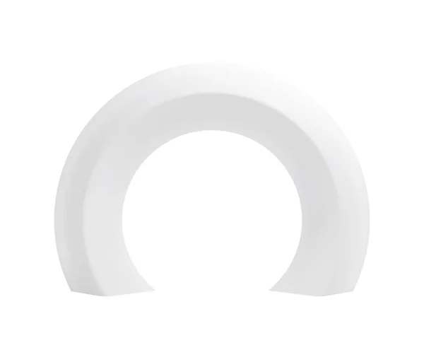 Στρογγυλό πρότυπο λευκού τόξου. Μεμονωμένο διάνυσμα. — Διανυσματικό Αρχείο