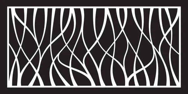 Laser cutting template for decorative panel. Abstract pattern. Vector illustration. — Stock Vector