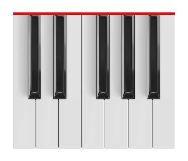 グランドピアノキー。現実的なベクトルオクターブ。音楽デザインのためのイラスト. — ストックベクタ