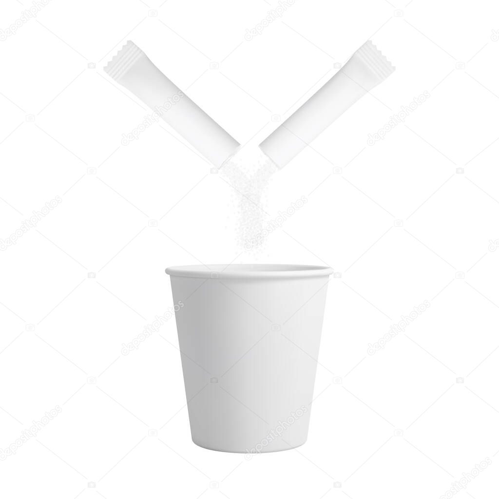 Download White Paper Coffee Cup And Falling Sugar From Torn Sugar Stick Realistic Vector Mockup Premium Vector In Adobe Illustrator Ai Ai Format Encapsulated Postscript Eps Eps Format