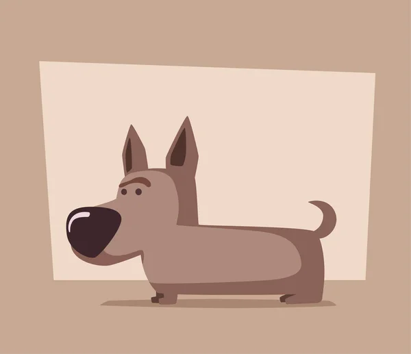 Lindo perro divertido. Ilustración vectorial de dibujos animados. Personaje mascota — Archivo Imágenes Vectoriales