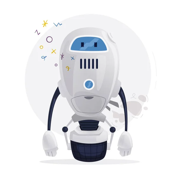 Robot character. Technology, future. Cartoon vector illustration — Stock Vector