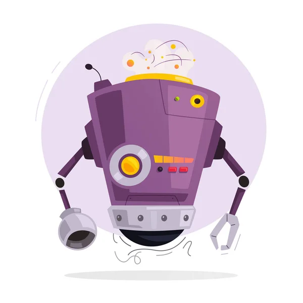 Robot character. Technology, future. Cartoon vector illustration — Stock Vector