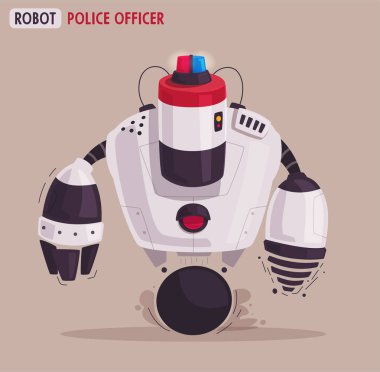 Polis robot robot. Devriye polis yapay zeka ile