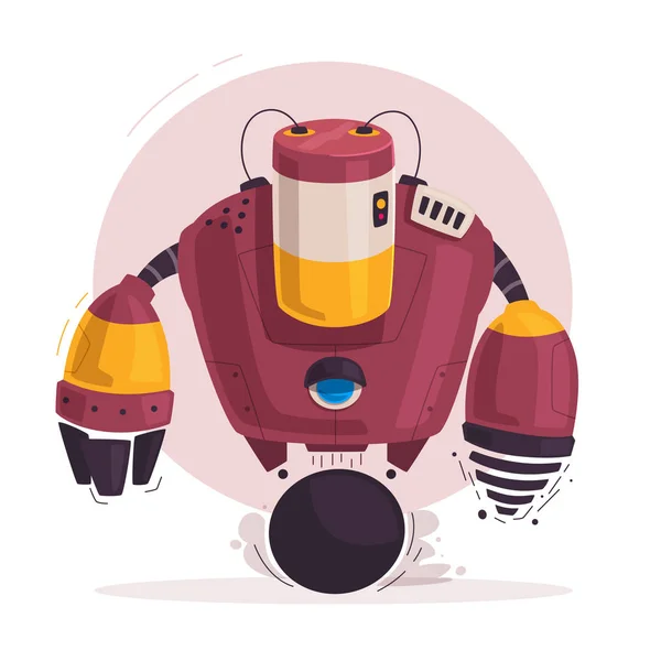 Robot karakter. Technologie, toekomstige. Cartoon vectorillustratie — Stockvector