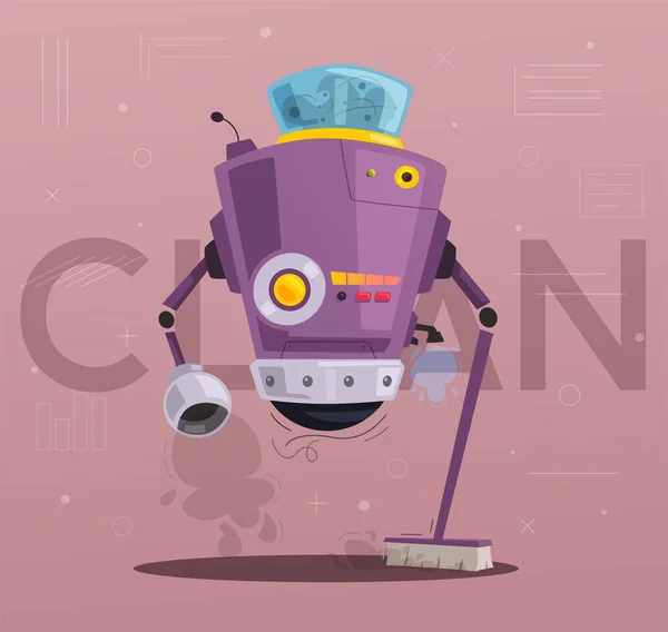 Personaje robot. Tecnología, futuro. Dibujos animados vector ilustración — Archivo Imágenes Vectoriales