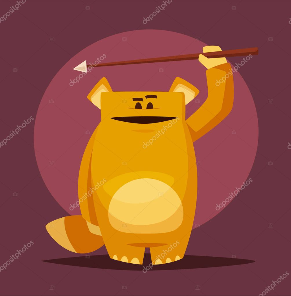 Funny cute monster character. Cartoon vector illustration. Design for print and web. Halloween person. Party decoration.