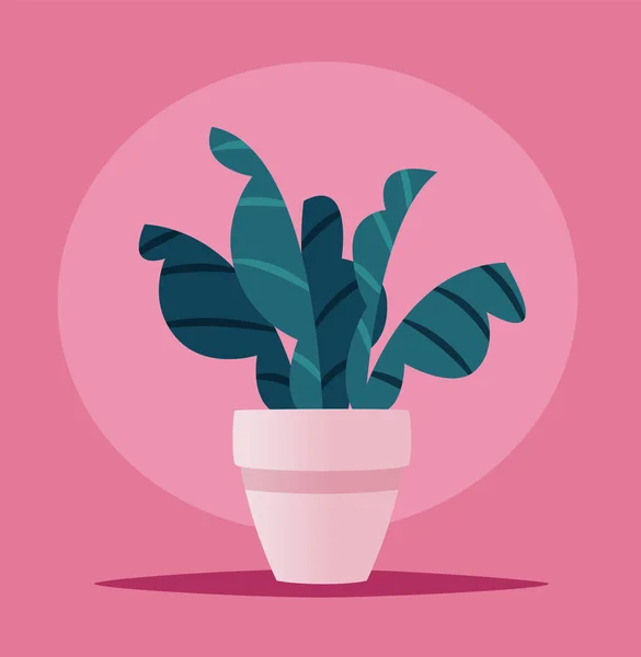 A gyönyörű növény a pot. Rajzfilm vektoros illusztráció — Stock Vector