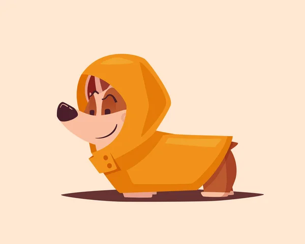 Χαρακτήρα Στο Σκύλο Καλύτερος Φίλος Καρτούν Εικονογράφηση Φορέα Χαριτωμένο Κουτάβι — Διανυσματικό Αρχείο