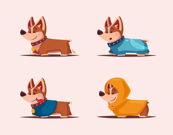 Carácter perro. El mejor amigo. Dibujos animados vector ilustración — Archivo Imágenes Vectoriales