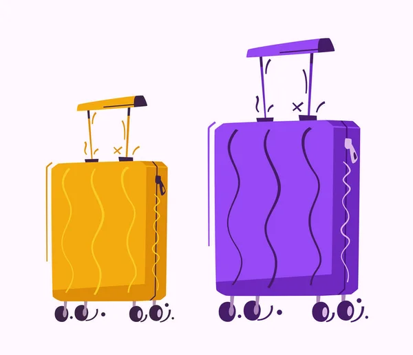 Bagages pour voyager. Illustration vectorielle de bande dessinée — Image vectorielle