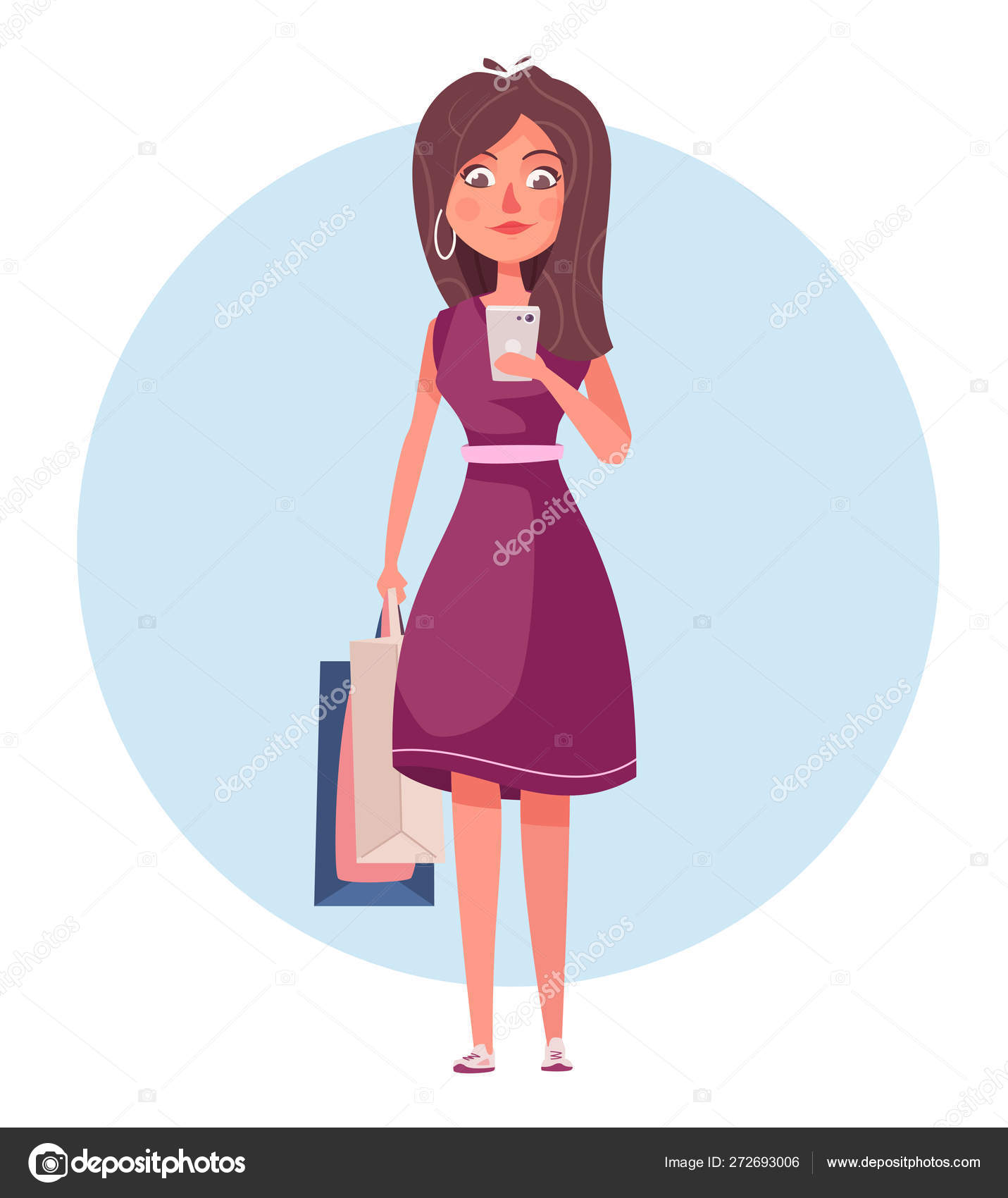 Online shopping. Beautiful girl character design. Cartoon vector illustration Stock Vector Image by ©dmitrymoi #272693006 Online shopping. Beautiful girl character design. Cartoon vector illustration Stock Vector Image by ©dmitrymoi #272693006