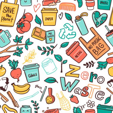 Hiçbir plastik kampanya düz vektör dikişsiz desen