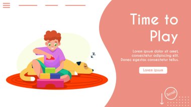Küplerle oynayan çocuk illüstrasyonuName