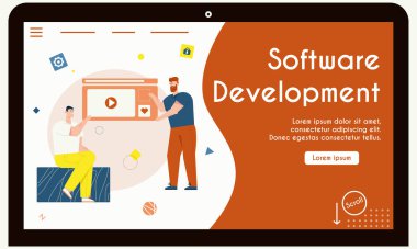 Yazılım geliştirme kavramının vektör bayrağı
