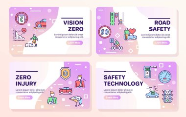 Vision Zero 'nun vektör renk çizgisi simgesi