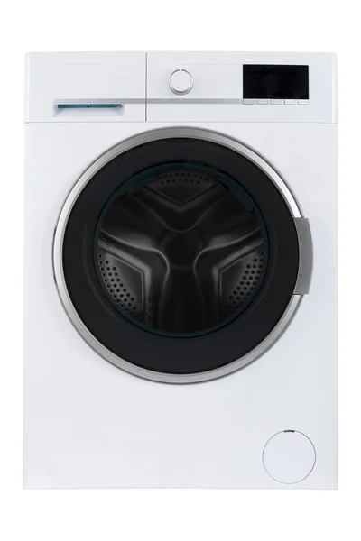 Isolerad Tvättmaskin Vit Bakgrund — Stockfoto