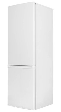 Yeni buzdolabı beyaz arka plan üzerinde izole