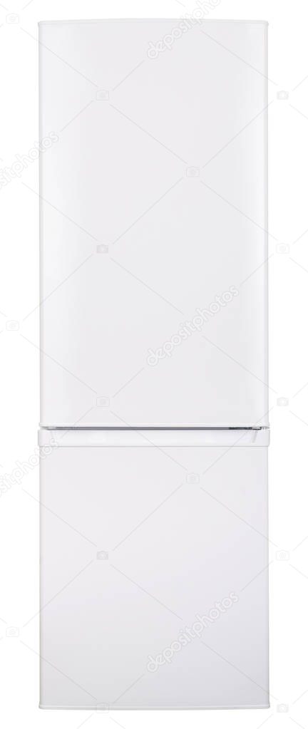 New refrigerator isolated on white background