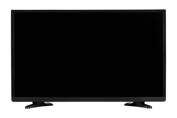 Widok panoramiczny internet tv monitor na białym tle na białym tle — Zdjęcie stockowe