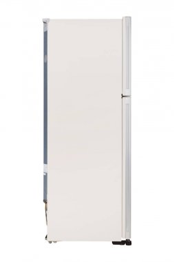 Beyaz Arka Plan üzerine izole buzdolabı. Modern Mutfak ve Ev Aletleri