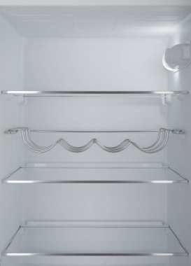 Beyaz Arka Plan üzerine izole buzdolabı. Modern Mutfak ve Do