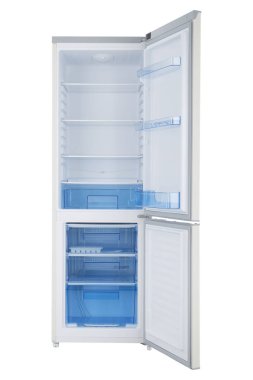 Beyaz Arka Plan üzerine izole buzdolabı. Modern Mutfak ve Do