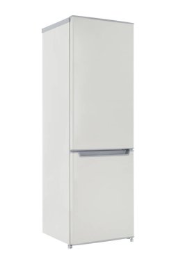 Beyaz Arka Plan üzerine izole buzdolabı. Modern Mutfak ve Do