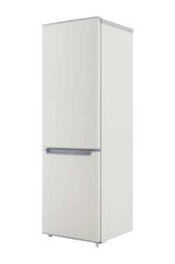 Beyaz Arka Plan üzerine izole buzdolabı. Modern Mutfak ve Do