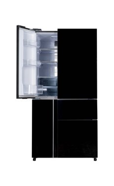 Beyaz Arka Plan üzerine izole buzdolabı. Modern Mutfak ve Do