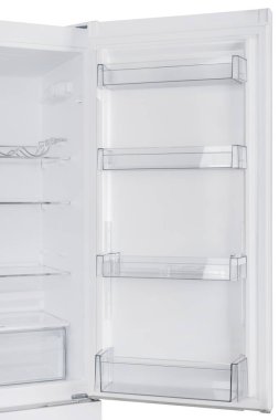 Beyaz Arka Plan üzerine izole buzdolabı. Modern Mutfak ve Do