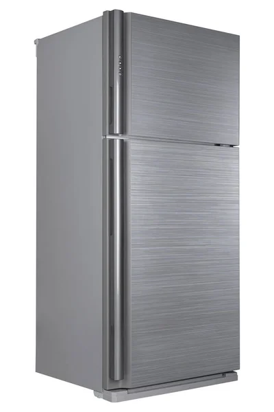 Beyaz Arka Plan üzerine izole buzdolabı. Modern Mutfak ve Do