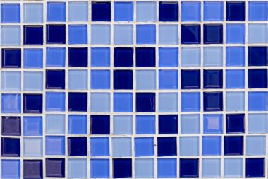 Soyut mavi mozaik için arka plan döşer. Tasarım, şablonlar, kartpostallar, dekorasyon için.