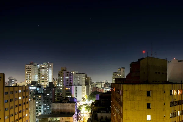 Nacht Foto Des Gebäudes Der Stadt São Paulo Brasilien Lateinamerika — Stockfoto