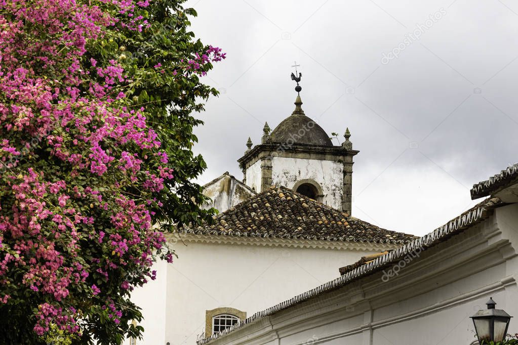 Santa Rita Church in Paraty, Rio de Janeiro, Brazil. Paraty is a preserved Portuguese colonial and Brazilian Imperial municipality