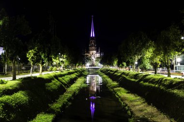 Petropolis, Rio de Janeiro, Brezilya - 16 Eylül 2019: San Pedro de Alcantara Katedrali.