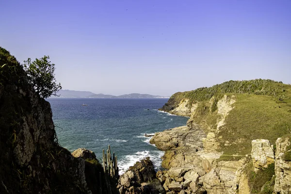 Cabo Frio Rio Janeiro Brezilya Atlantik Okyanusu Kıyısındaki Kayaların Detayı — Stok fotoğraf
