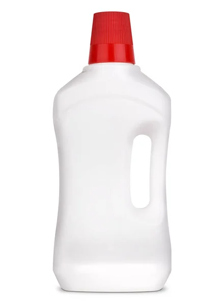 Модель Белой Пластиковой Бутылки Белом Фоне — стоковое фото