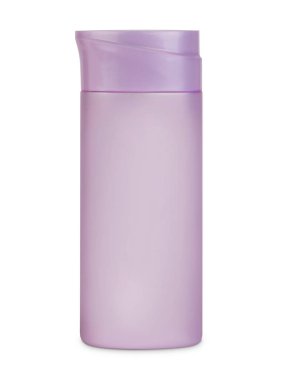 3 boyutlu model beyaz arka plan üzerinde izole pembe plastik şişe