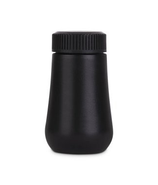 3D modeli siyah plastik kavanoz krem ya da beyaz arka plan üzerinde izole şampuan için