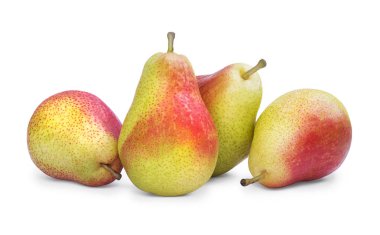 grup izole beyaz zemin üzerine armut