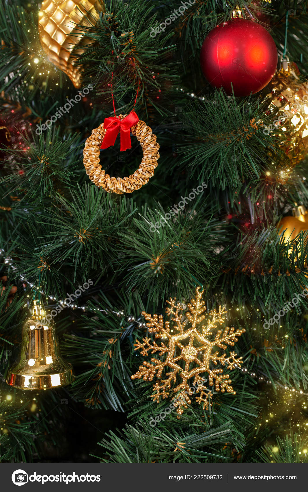 Gold Red Straw Vintage Decorations Scandinavian Style Artificial