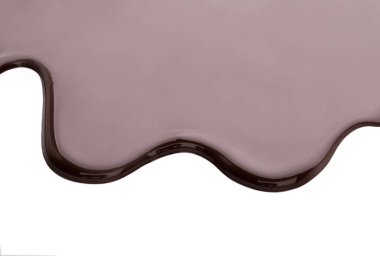 Sıcak siyah çikolata beyaz arka plan üzerinde izole sıvı damla