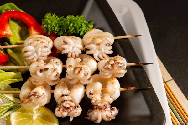 Baby cuttlefish grill — Stock Photo, Image