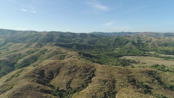 Paisagem montanhosa com ilha de vale de Luzon, Filipinas . — Vídeo de Stock