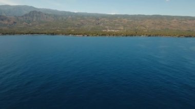 Su yüzeyi hava görüntüsü. Bali..